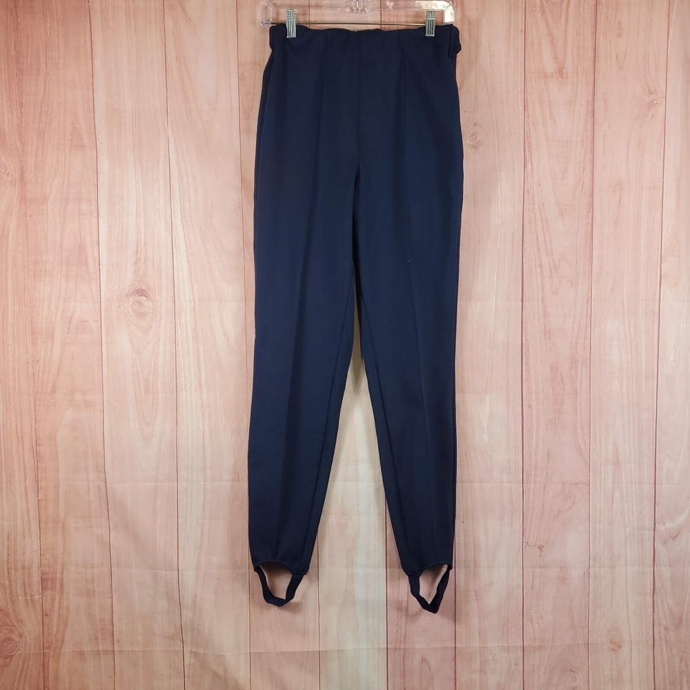 Sweaty‎ Betty Womens Stirrup Pants Medium Navy Blue 100% Polyester Fleece Lined